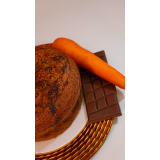 bolo recheado de cenoura com chocolate encomenda Jardim Vieira de Carvalho